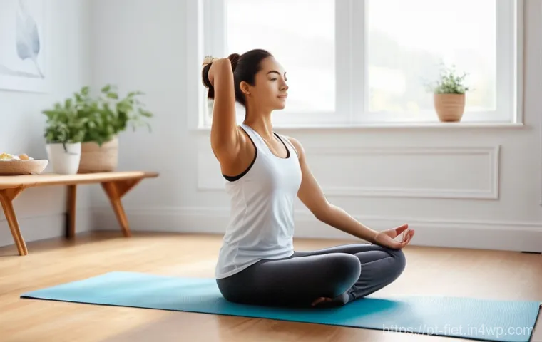 플렉시테리언 식단에서의 스트레스 관리 - **Prompt:** A peaceful and calm dining setting during an early evening. A table is beautifully set w...