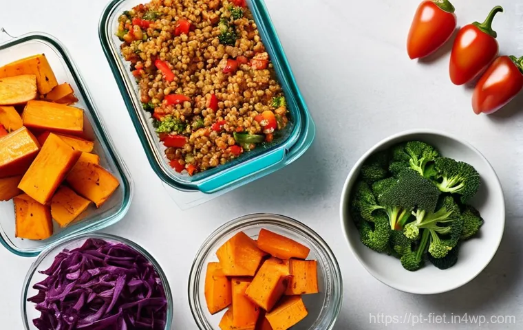 플렉시테리언 식단과 요리 기법의 변화 - **Prompt:** A bright, inviting kitchen bathed in natural light. A cheerful, casually dressed person,...