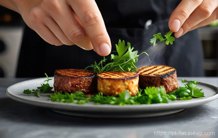 플렉시테리언 식단과 요리 기법의 변화 - **Prompt:** A bright, inviting kitchen bathed in natural light. A cheerful, casually dressed person,...