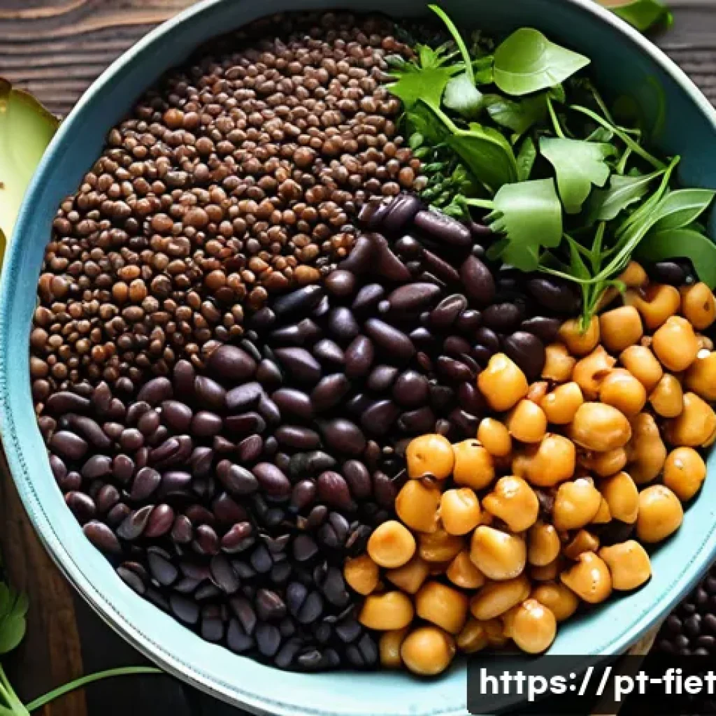 플렉시테리언 식단의 단백질 원천 - A vibrant and colorful flexitarian meal spread showcasing a variety of protein-rich plant-based food...