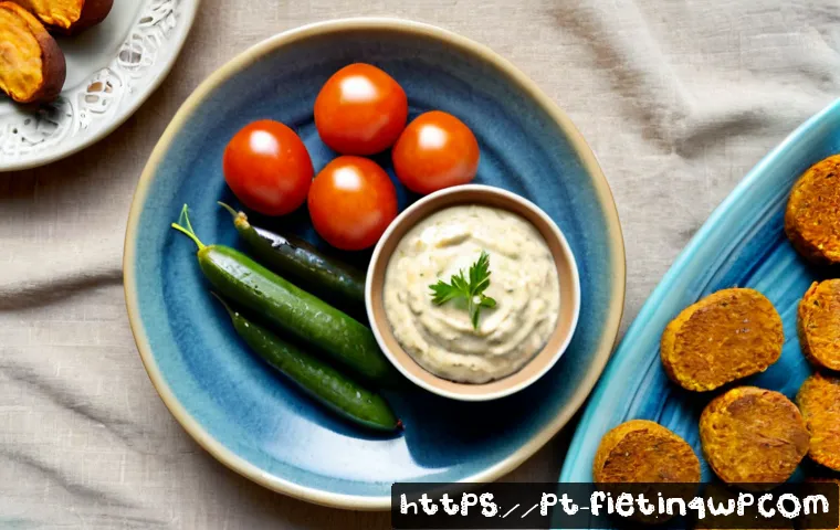 Home 17 플렉시테리언 식단을 위한 비건 간식 레시피 - Photorealistic overhead food photography of a vegan flexitarian snack board for a Portuguese home ki...